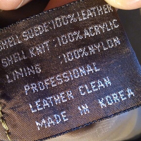 Vintage 70s Sears Sportswear Leather Body Sweater Jacket Coat - Picture 5 of 8